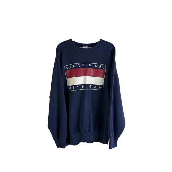 90s Mens XL Sandy Pines Michigan Faded Crewneck Sweatshirt, Vintage Michigan Sweatshirt, Sandy Pines Michigan Sweatshirt,