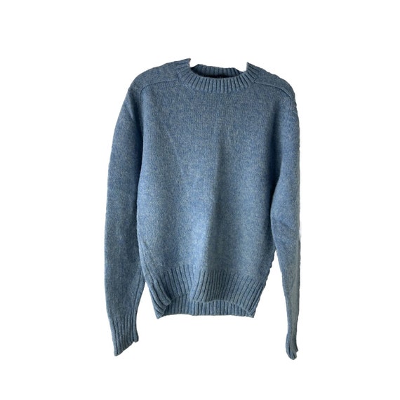 70s Mens Large Wool Lightweight Knit Crewneck Swe… - image 1