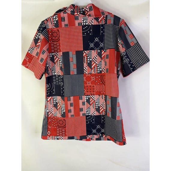 70s Rockabilly Patriotic Patchwork Dagger Collar … - image 5