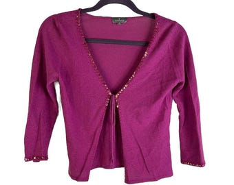 Petit pull cardigan léger orné de lien sur le devant pour femmes de l'an 2000, pull en tricot léger pour femmes, cardigan féerique, pull orné