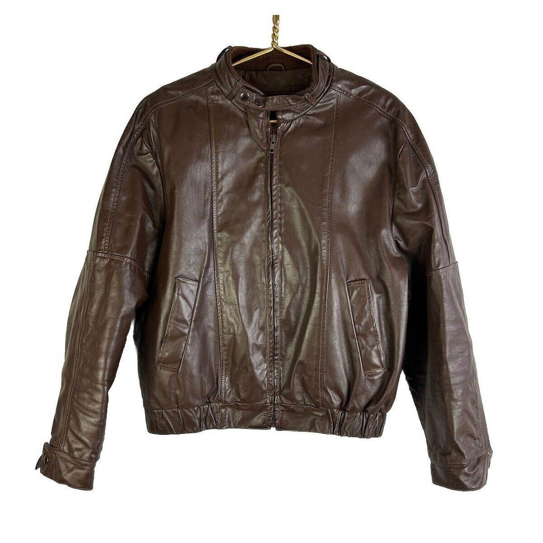 ［GRANCY] Napoleon Leather Blouson / Plongé Leather Blouson Jacket | VERSACE US