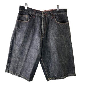 Vintage Skater Wide Leg Jean Shorts 38x15 Coogi Dark Wash 15
