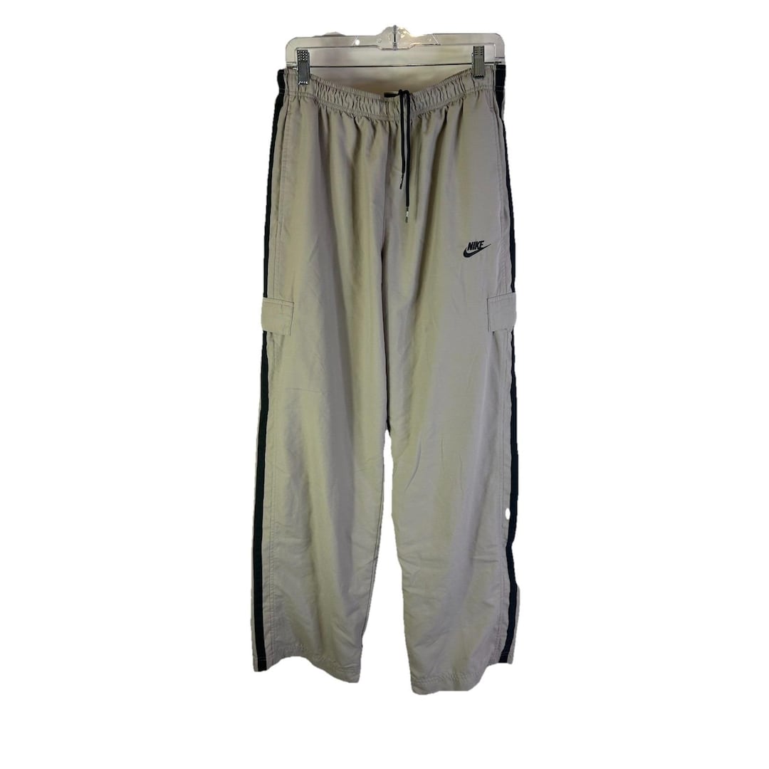 90s Nike Mens Large Cargo Baggy Wide Leg Windbreaker Track Pants