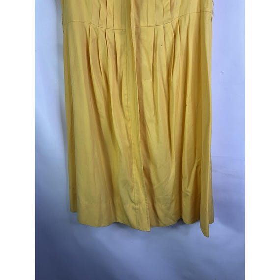 70s Womens Medium Yellow Collared Button Front Sh… - image 2