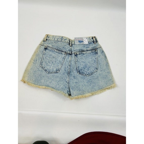 NOS 80s Womens 11/12 Acid Washed Cut Off High Ris… - image 5