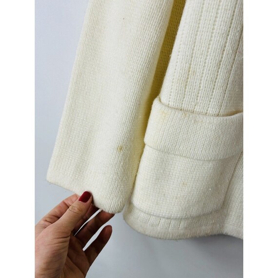70s Womens Large Double Breasted Knit Blazer Card… - image 5
