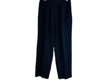 90s Womens 12 Wool Pleated High Rise Trousers Dress Pants Luxury Capsule, Womens Wool Dress Pants, Vintage Wool Pleated Pants, Pleated Pants
