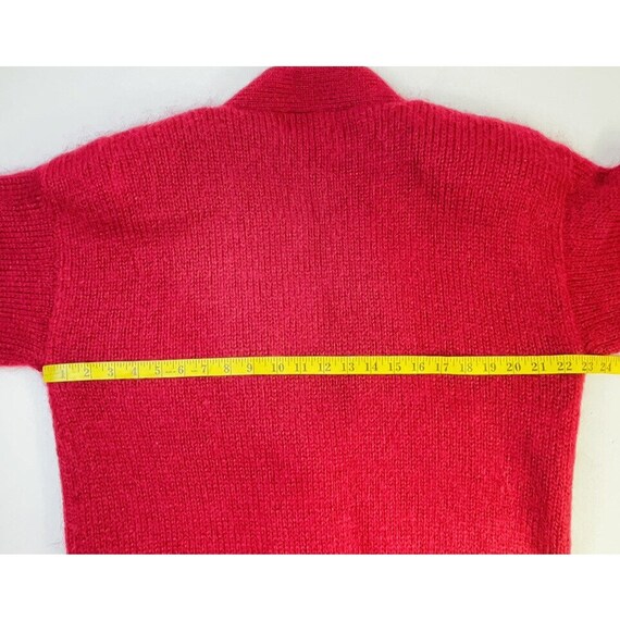 80s Womens Medium Mohair Wool Color Block Abstrac… - image 7