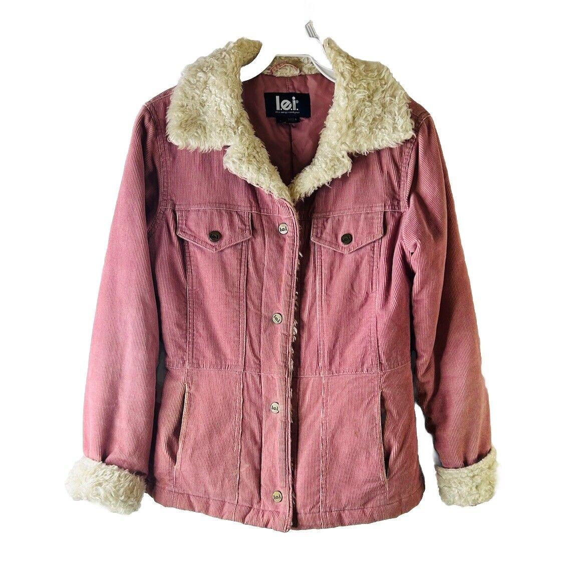 ETRO エトロ コーデュロイ ジャケット シルク ピンク y2k Y2K L.E.I Womens Small Pink Corduroy Shag Penny Lane Jacket Hippy