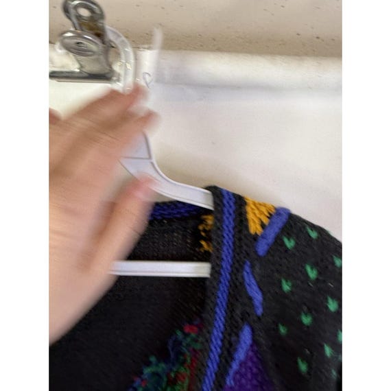 90s Whimsy Streetwear Rainbow Patchwork Cardigan … - image 5