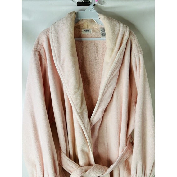 90s Womens One Size Blush Pink Terry Cloth Long A… - image 6