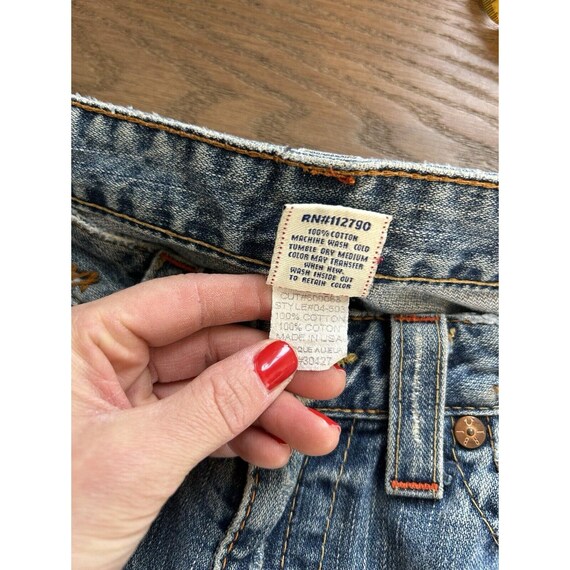 Y2K True Religion Womens 30 Woodstock Patchwork Distressed