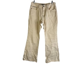 Y2K L.E.I Juniors 13 Spell Out Baggy Weites Bein Khaki Hose Grunge, LEI Damen Hosen, Vintage Weites Bein Hose Y2K Damen Hose