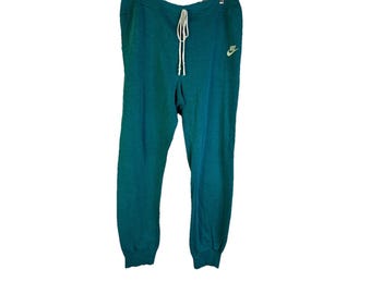 80s Nike Spell Out Drawstring Jersey Joggers Jogger Pants Mens Large USA, Vintage Nike Joggers, Mens Nike Joggers, Nike Sweat Pants