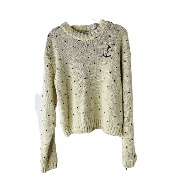 Y2K Womens Small Sailor Anchor Stitched Cropped S… - image 1