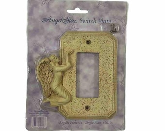 NOS 90s Angel Cherub Wall Switch Plate Electric Cover Regency Shabby Chic, Vintage Angel Switch Plate, Shabby Chic Switch Place