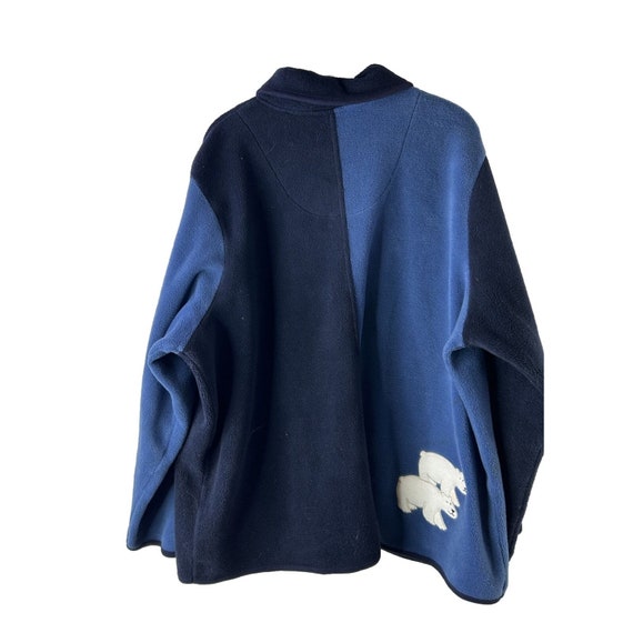 90s Womens XL Color Block Religious Noahs Ark Fle… - image 6