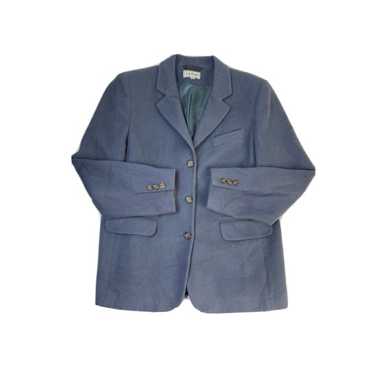90s L.L. Bean Womens 10 Wool Cashmere Button Blaz… - image 1