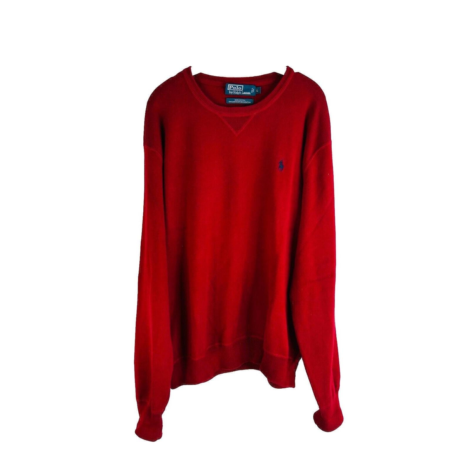 90s Polo Ralph Lauren Mens Large Cotton Faded Crewneck Sweater