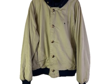 Vintage 80's Izod Lacoste Reversible Wool Cotton Reversible Bomber