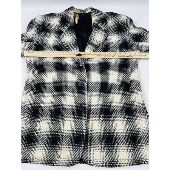 90s Pendleton Womens 14 Wool Gingham Plaid Button… - image 3