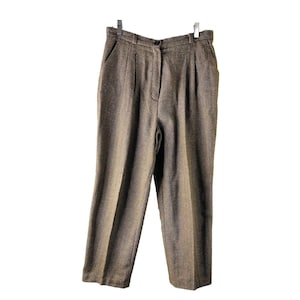 パンツ 1980s herringbone wool slacks vintage Vintage Pants | Size 6 Herringbone Wool Pant | High Rise