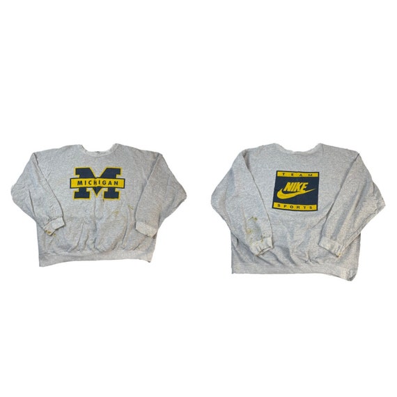 Vintage 90s nike big logo yellow sweatshirt hotsell