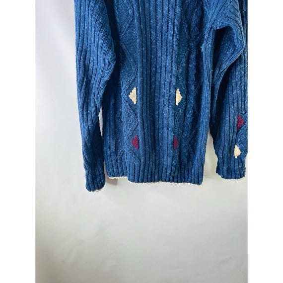 90s Chaps Ralph Lauren Mens Large Linen Cotton Chunky Cable Knit