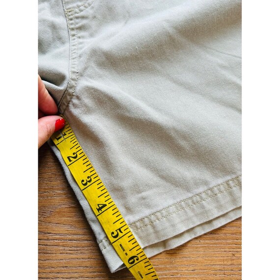 Y2K Womens XL Baggy Cargo Chino Cotton Short Bib … - image 6