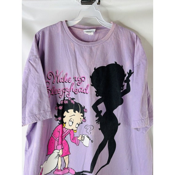 80s Womens XL Betty Boop Sleepy Head Sleep Shirt … - image 4