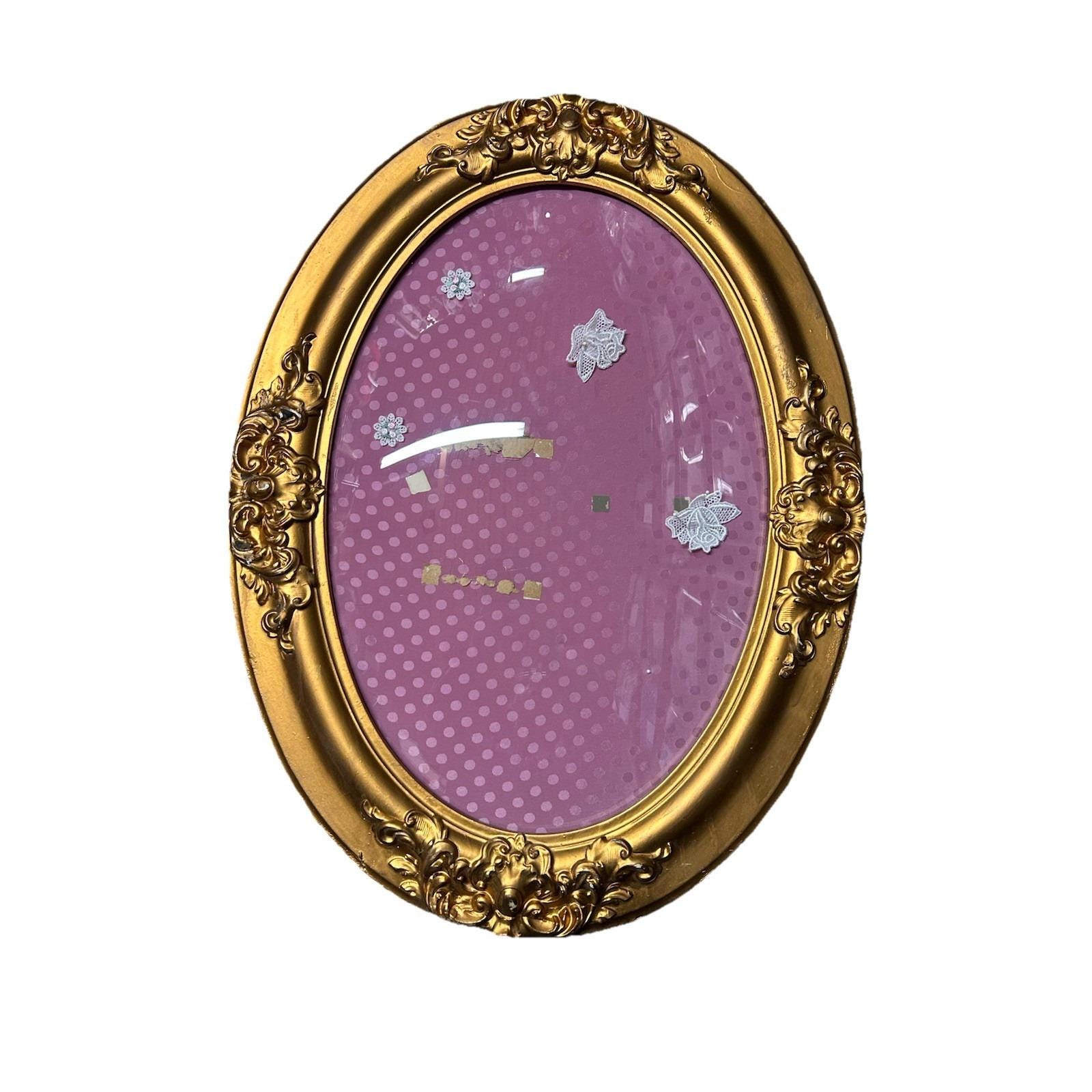 Antique picture frames oval bubble glass - Etsy 日本