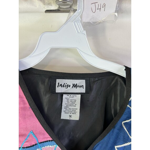 90s Whimsy Artsy Rainbow Patchwork Geometric Jack… - image 4