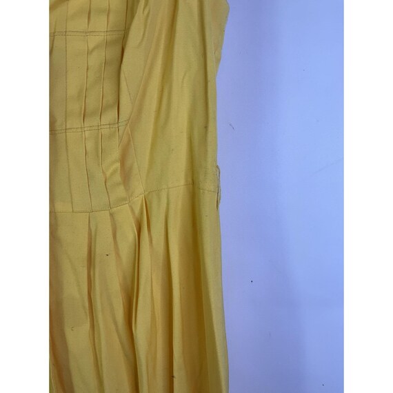 70s Womens Medium Yellow Collared Button Front Sh… - image 5