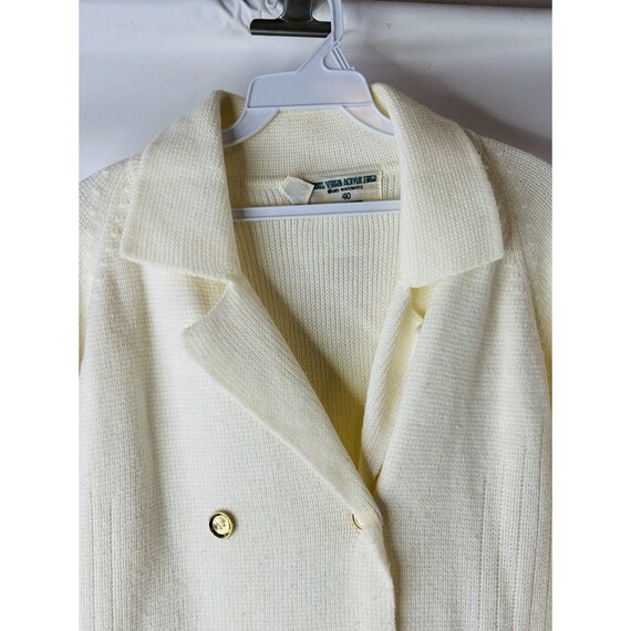 70s Womens Large Double Breasted Knit Blazer Card… - image 2