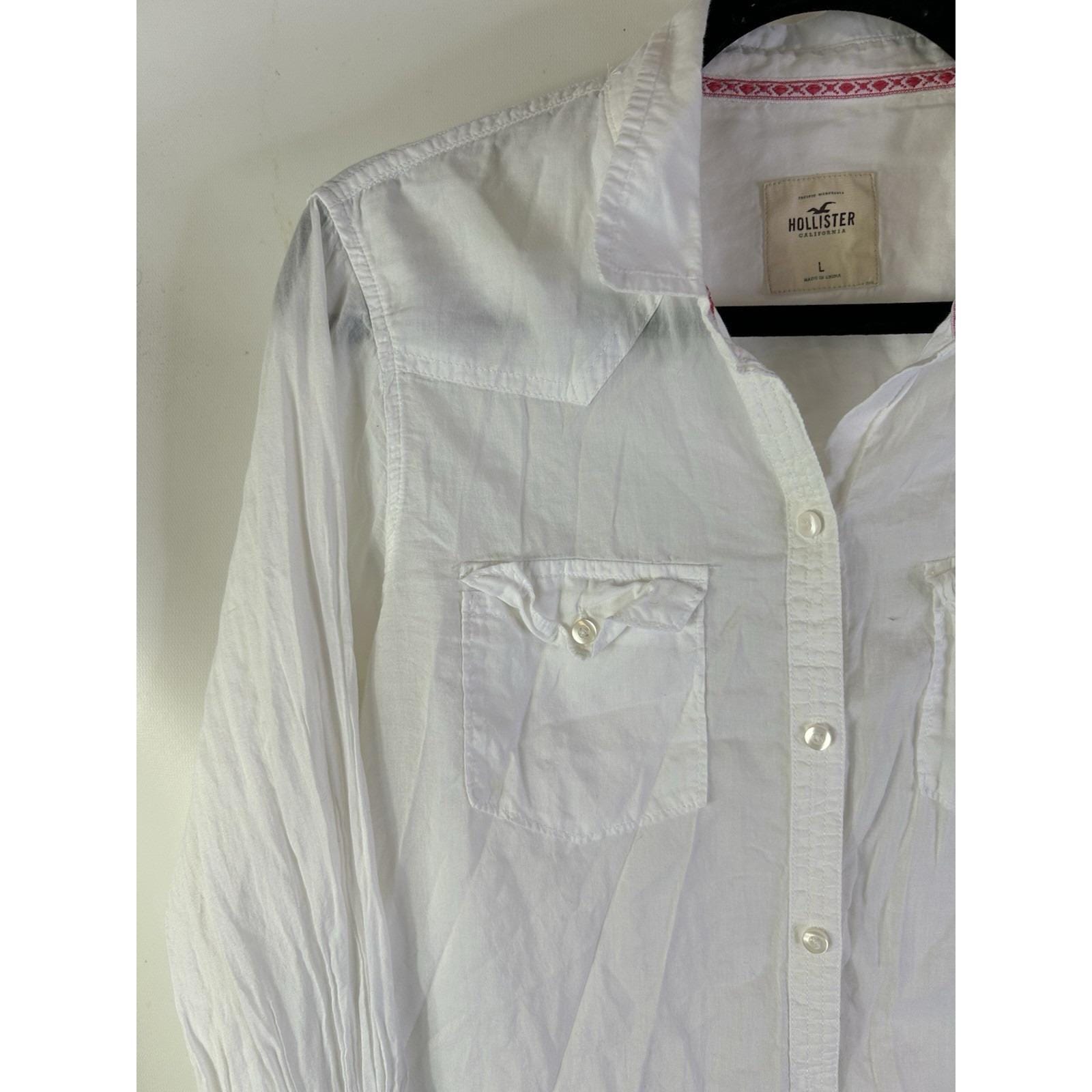 Y2K Hollister Womens Large White Cotton Pocket Button Front Shirt Bella, Hollister  Womens Button Shirt, Vintage White Cotton Button Shirt - Etsy