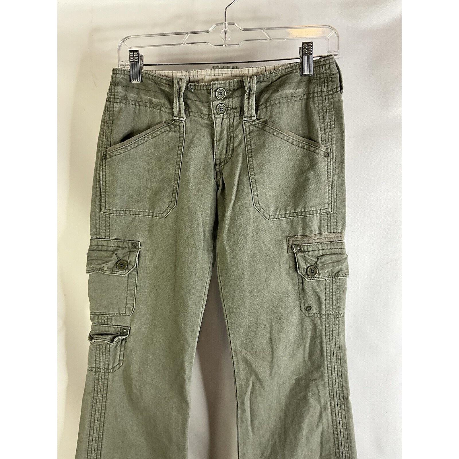 90s Abercrombie & Fitch Womens 00 Baggy Faded Cargo Pants Bella 
