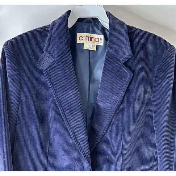 80s Womens Medium Wide Whale Corduroy Elbow Patch… - image 2