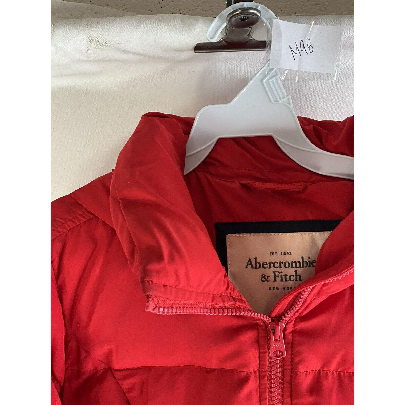 Y2K Womens Medium Goose Down Fill Cropped Puffer Coat Red, Womens 