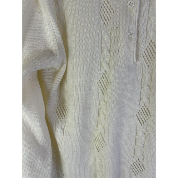 80s Rockabilly Womens Medium Collared Button Henl… - image 5