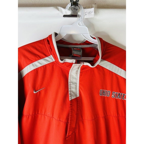 90s Nike Team Issued Mens L Ohio State Buckeyes 1 2 Zip Windbreaker Jacket Nike Team Issued Ohio Buckeyes Jacket Vintage Ohio State Jacket