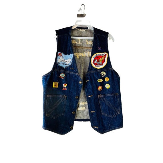 Jean vest patches cheap