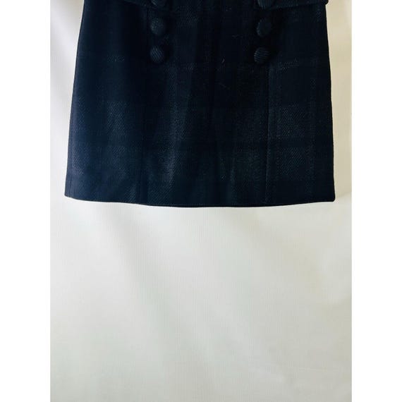 Y2K J. Crew Womens 6 Wool Plaid Mini Button Skirt… - image 2