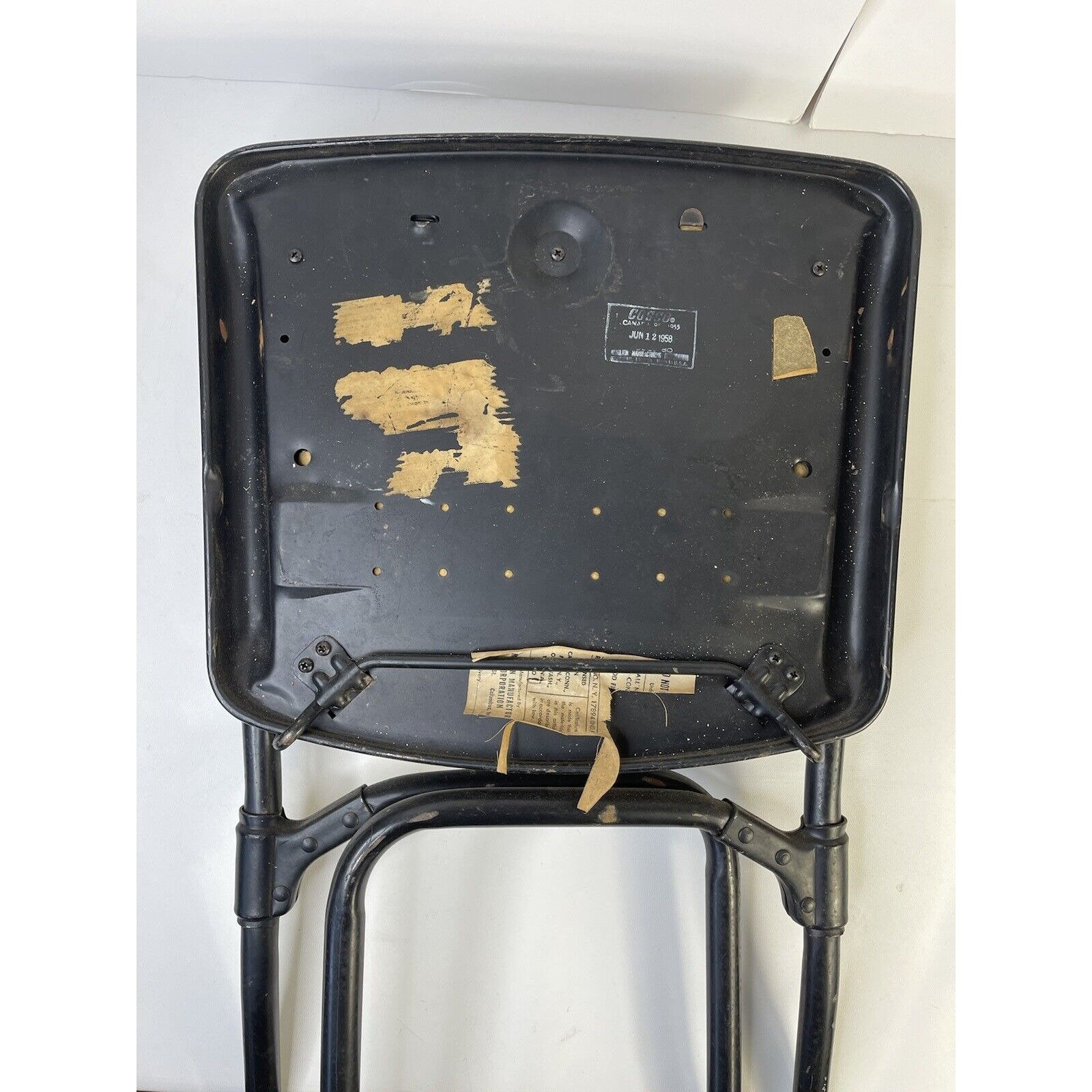 1950s Cosco Vinyl Padded Folding Metal Card Table Chairs Set of 4