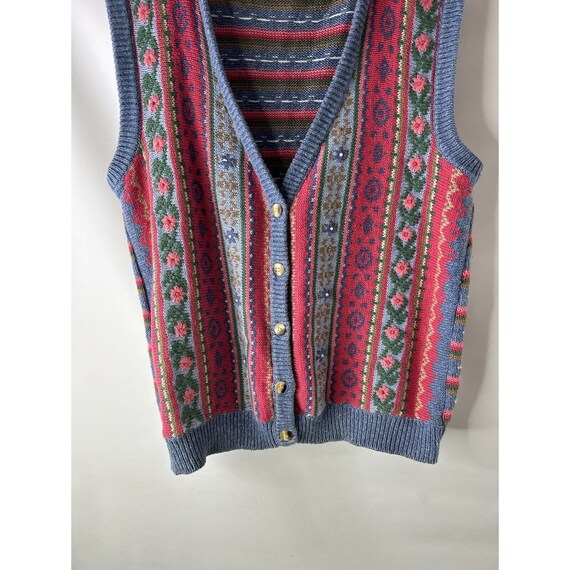 90s Coogi Style Hand Knit Textured Cotton Cardiga… - image 5