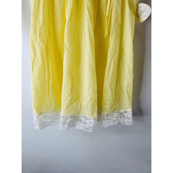 NOS 70s Womens Large Frilly Lace Nylon Chemise Ni… - image 4