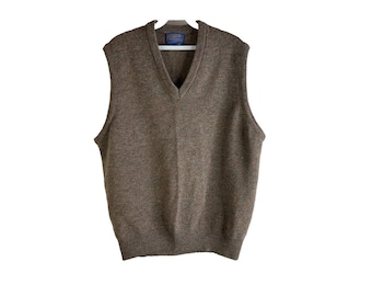 90s Pendleton Virgin Wool Blank Knit Sweater Vest Mens Large, Pendleton Mens Sweater, Vintage Pendleton Sweater Vest, Mens Knit Sweater