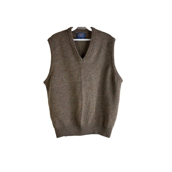 90s Pendleton Virgin Wool Blank Knit Sweater Vest… - image 1
