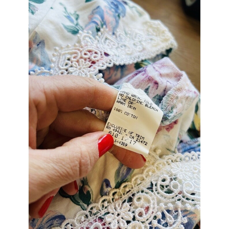80s Jessica Mcclintock Gunne Sax Garden Party Floral Puff Sleeve Dress ...