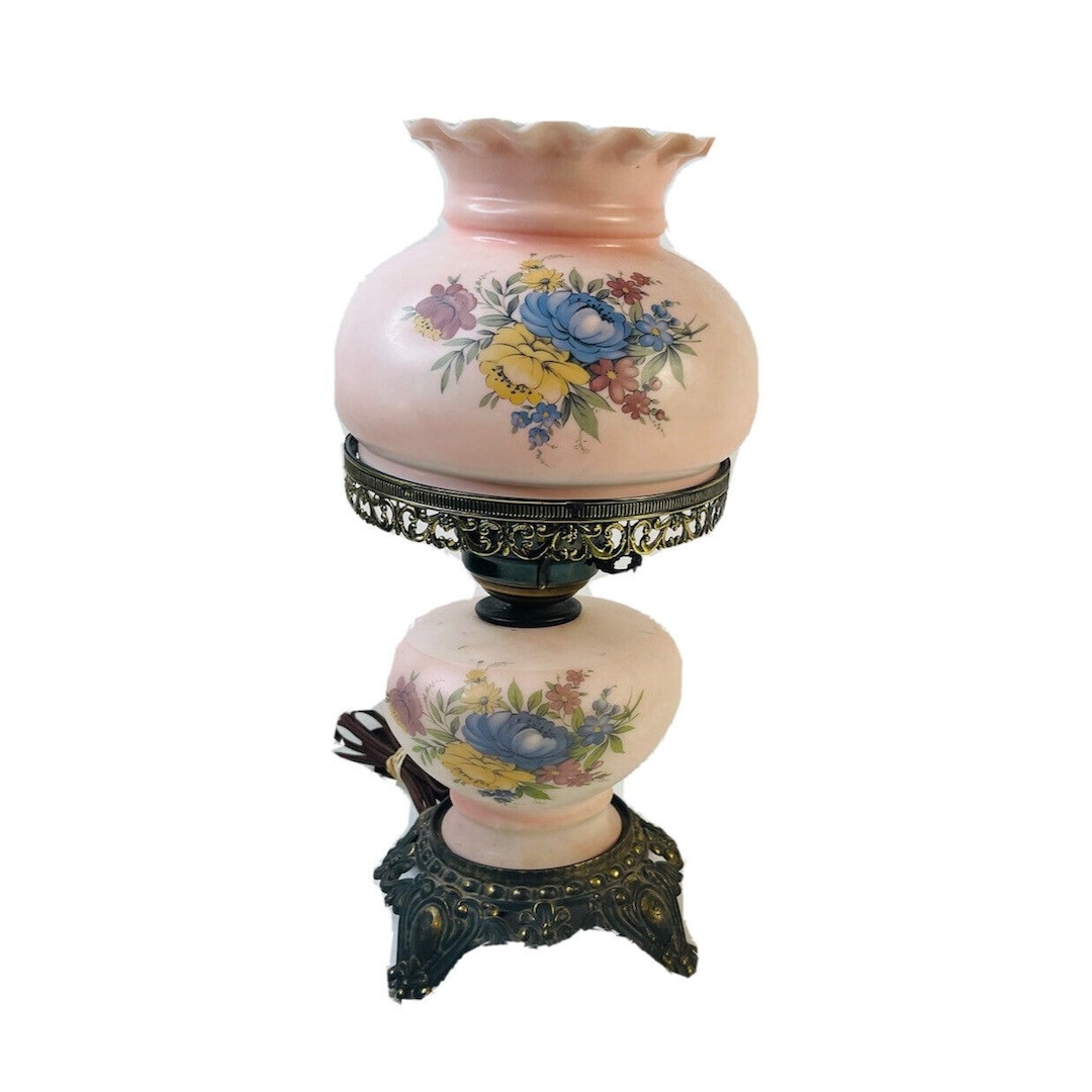 Vintage Floral Vintage Hurricane Lamps