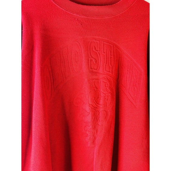 90s Mens 2XL Ohio State Buckeyes Embossed Faded C… - image 2